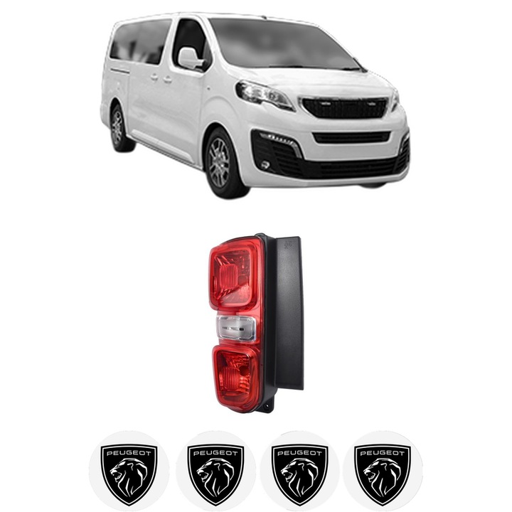Lampa Stop Spate Dreapta PEUGEOT EXPERT Bus (V_) din 2016-2023, Auto, TYC, 4x Stickere auto cu PEUGEOT
