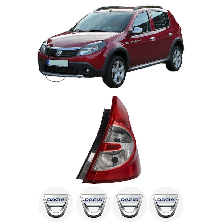 Lampa Stop Spate Dreapta DACIA SANDERO din 2008-2013, Auto, TYC, 4x Stickere auto cu DACIA