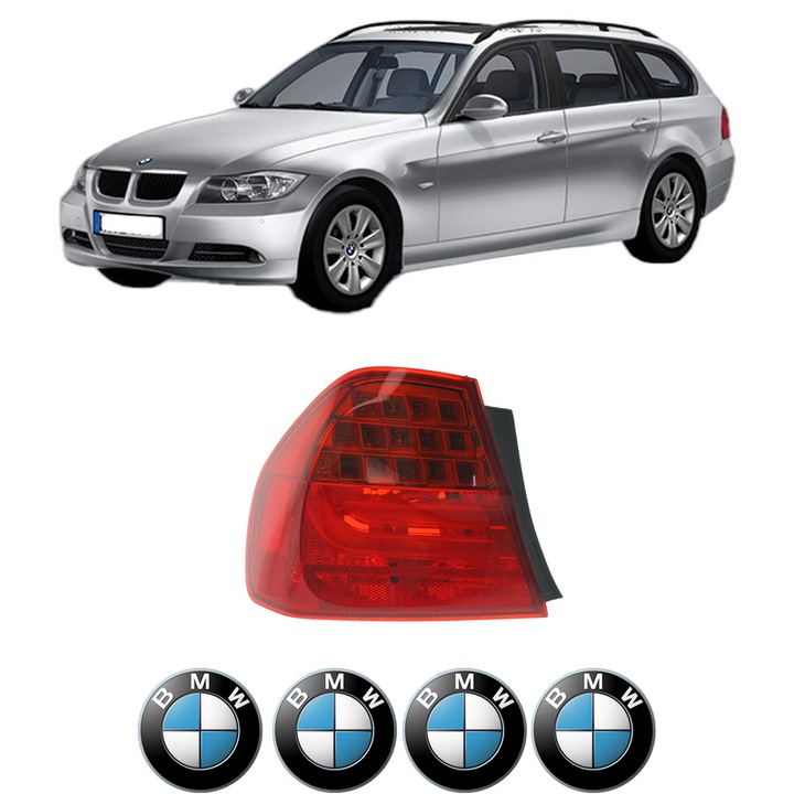 Lampa Stop Spate Stanga BMW Seria 3 Touring (E91) din 2004-2012, Auto, TYC, 4x Stickere auto cu BMW