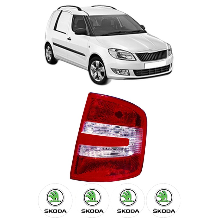 Lampa Stop Spate Dreapta SKODA FABIA I Praktik (6Y5) din 2000-2007, Auto, DEPO, 4x Stickere auto cu SKODA