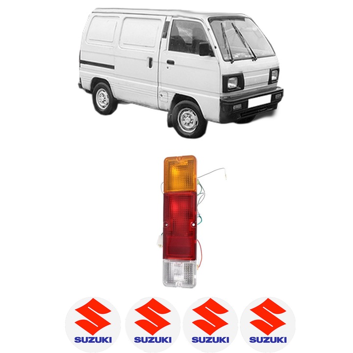 Lampa Stop Spate Dreapta SUZUKI SUPER CARRY Bus (ED) din 1985-1999, Auto, DEPO, 4x Stickere auto cu SUZUKI