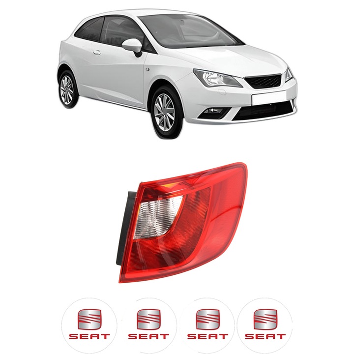 Lampa Stop Spate Dreapta SEAT IBIZA IV SC (6J1, 6P5) din 2008-2016, Auto, TYC, 4x Stickere auto cu SEAT