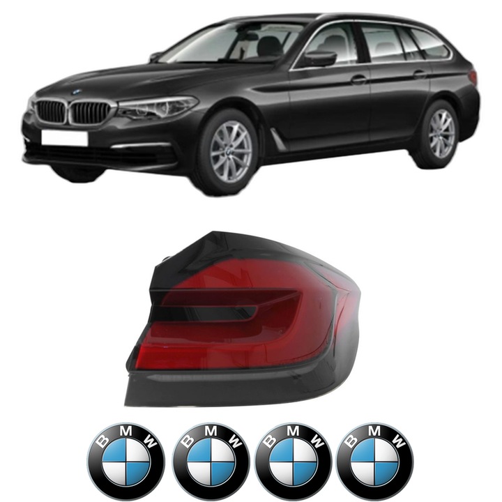 Lampa Stop Spate Dreapta BMW Seria 5 Touring Van (G31) din 2017-2019, Auto, DEPO, 4x Stickere auto cu BMW
