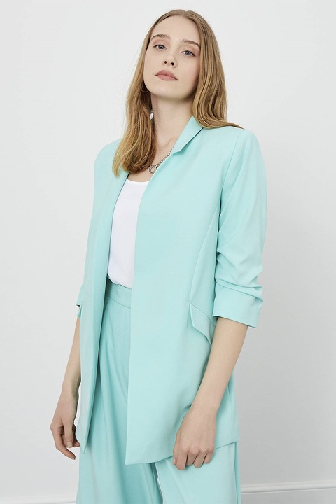 Just Like You, Sacou lung cu maneci trei sferturi, fara inchidere, Verde menta