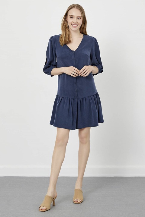 Just Like You, Rochie lejera cu maneci 3/4, Albastru inchis