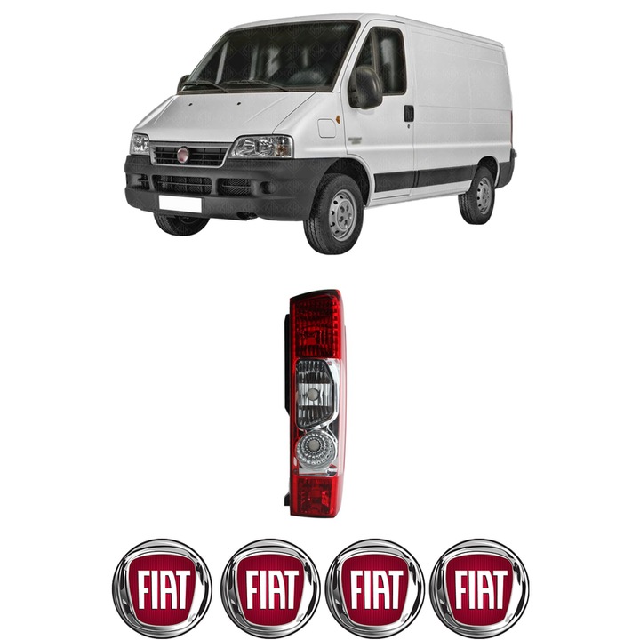 Lampa Stop Spate Dreapta FIAT DUCATO Bus (244_) din 2001-2017, Auto, DEPO, 4x Stickere auto cu FIAT