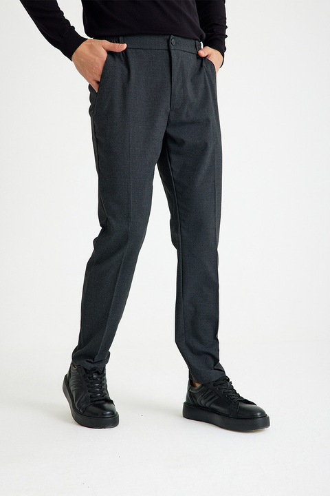 Just Like You, Pantaloni conici cu talie elastica, Gri carbune