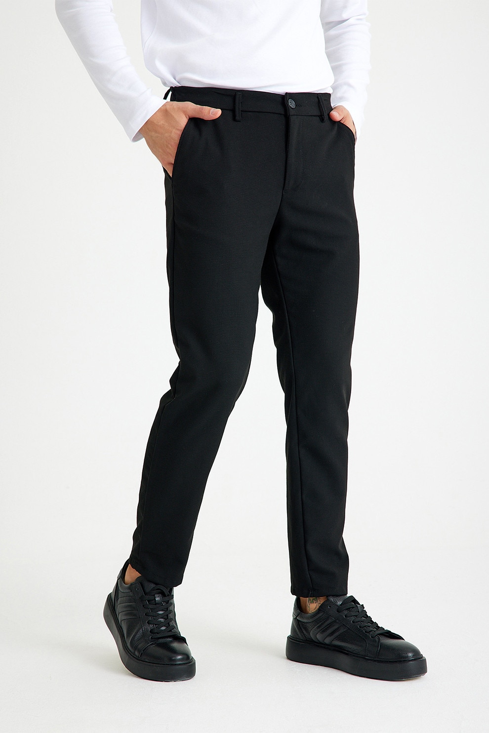 Just Like You, Pantaloni conici cu buzunare, Negru, M