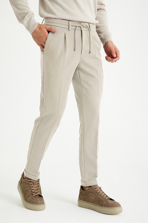 Just Like You, Pantaloni jogger cu croiala conica, Bej, 2XL