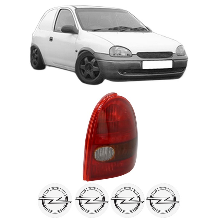 Lampa Stop Spate Dreapta OPEL CORSA B Hatchback Van (S93) din 1994-2001, Auto, TYC, 4x Stickere auto cu OPEL