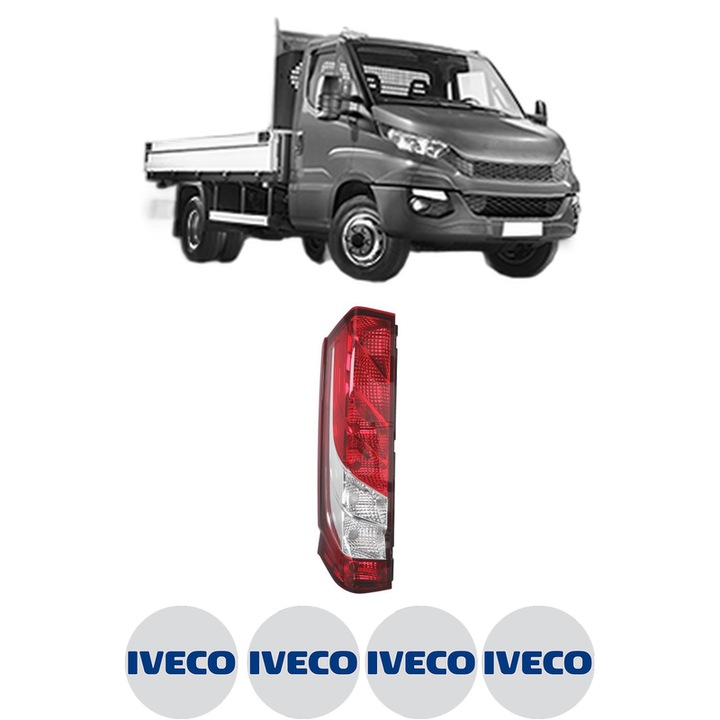 Lampa Stop Spate Stanga IVECO DAILY VI Platform/Chassis din 2014-2021, Auto, DEPO, 4x Stickere auto cu IVECO