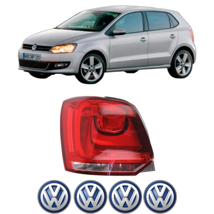 Lampa Stop Spate Stanga Volkswagen POLO Van V (6R1, 6C1) din 2009-2017, Auto, DEPO, 4x Stickere auto cu Volkswagen