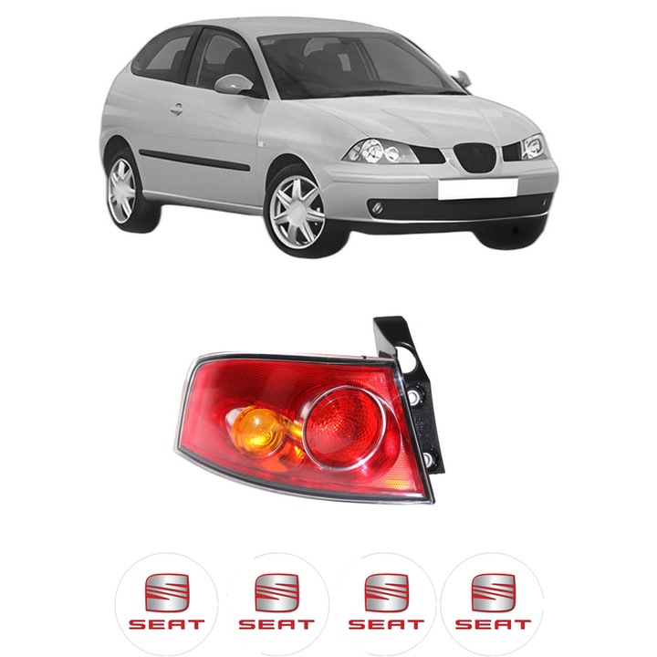 Lampa Stop Spate Stanga SEAT IBIZA III (6L1) din 2002-2009, Auto, DEPO, 4x Stickere auto cu SEAT