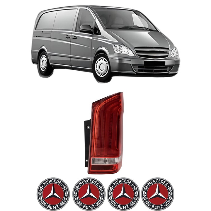 Lampa Stop Spate Dreapta MERCEDES-BENZ VITO Van (W447) din 2014-2021, Auto, DEPO, 4x Stickere auto cu MERCEDES-BENZ