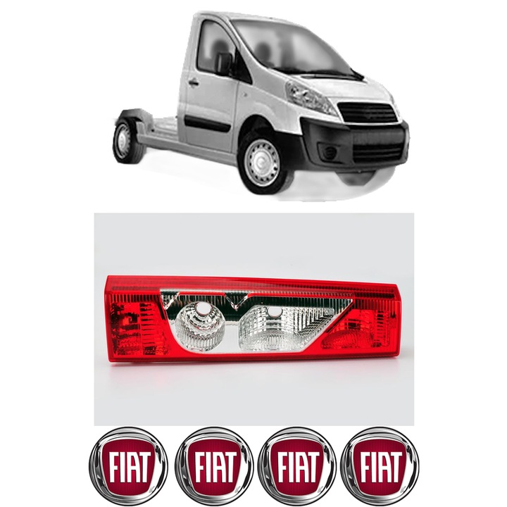 Lampa Stop Spate Stanga FIAT SCUDO Platform/Chassis (270_, 272_) din 2007-2016, Auto, DEPO, 4x Stickere auto cu FIAT
