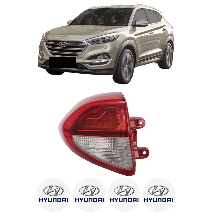 Lampa Stop Spate Stanga HYUNDAI TUCSON (TL, TLE) din 2015-2023, Auto, DEPO, 4x Stickere auto cu HYUNDAI