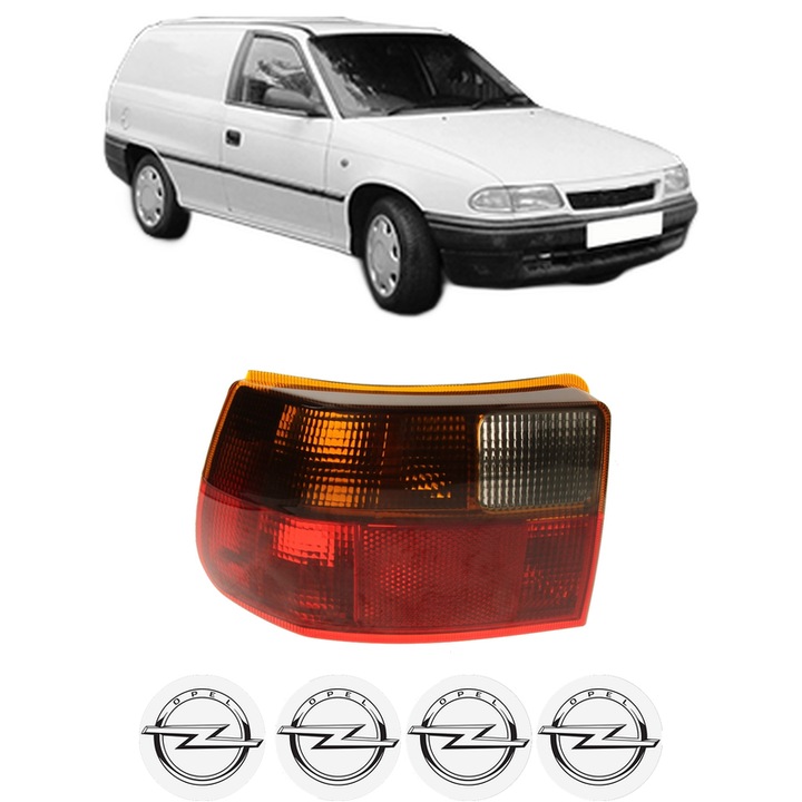 Lampa Stop Spate Stanga OPEL ASTRA F Estate Van (T92) din 1991-1999, Auto, DEPO, 4x Stickere auto cu OPEL
