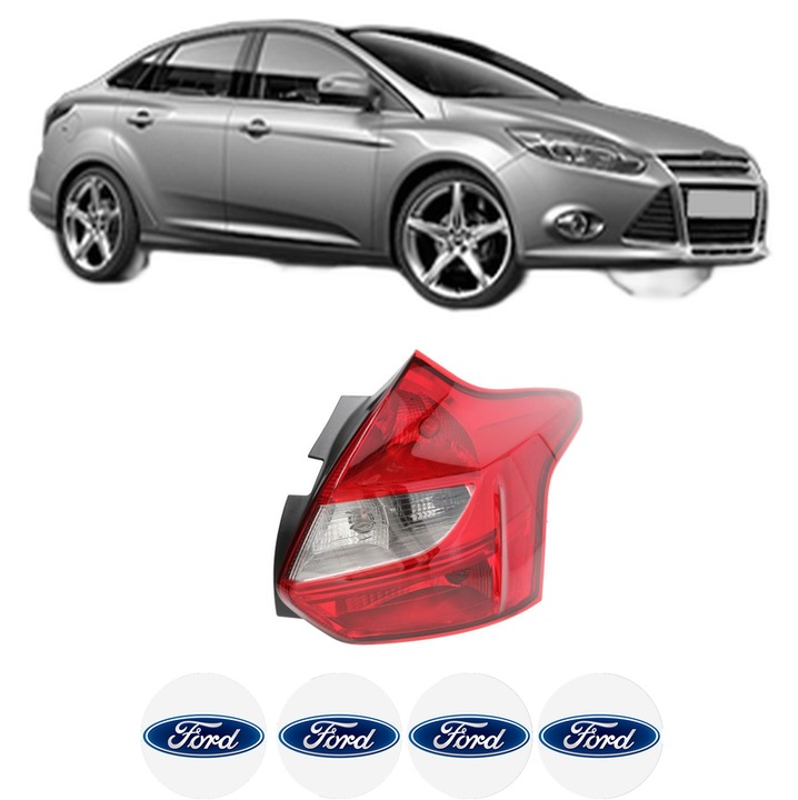 Lampa Stop Spate Dreapta FORD FOCUS III Saloon din 2010-2020, Auto, TYC, 4x Stickere auto cu FORD