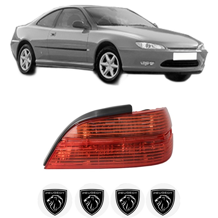 Lampa Stop Spate Dreapta PEUGEOT 406 Coupe (8C) din 1997-2004, Auto, TYC, 4x Stickere auto cu PEUGEOT