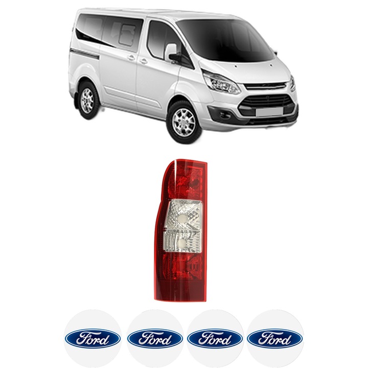 Lampa Stop Spate Stanga FORD TRANSIT TOURNEO Bus din 1994-2014, Auto, DEPO, 4x Stickere auto cu FORD