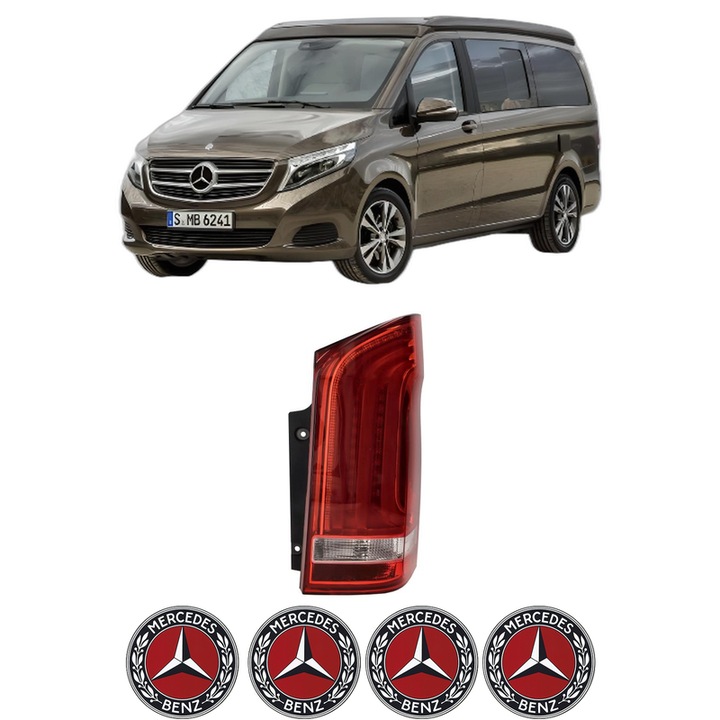 Lampa Stop Spate Dreapta MERCEDES-BENZ MARCO POLO Camper (W447) din 2015-2021, Auto, DEPO, 4x Stickere auto cu MERCEDES-BENZ
