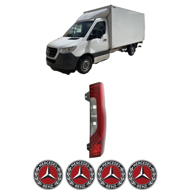 Lampa Stop Spate Dreapta MERCEDES-BENZ SPRINTER 5-t Platform/Chassis (B907) din 2018-2021, Auto, TYC, 4x Stickere auto cu MERCEDES-BENZ