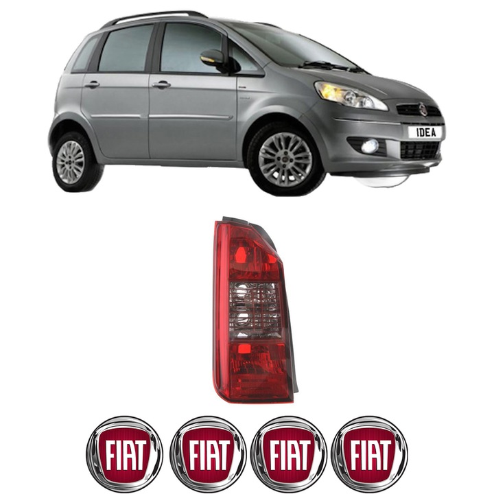 Lampa Stop Spate Stanga FIAT IDEA (350_) din 2003-2012, Auto, DEPO, 4x Stickere auto cu FIAT