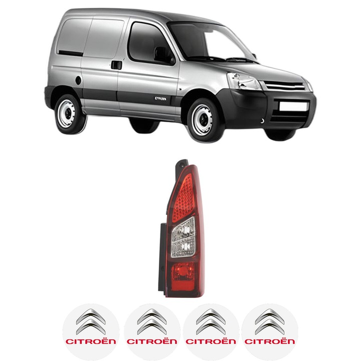 Lampa Stop Spate Dreapta CITROEN BERLINGO / BERLINGO FIRST Box Body/MPV (M_) din 1996-2011, Auto, TYC, 4x Stickere auto cu CITROEN