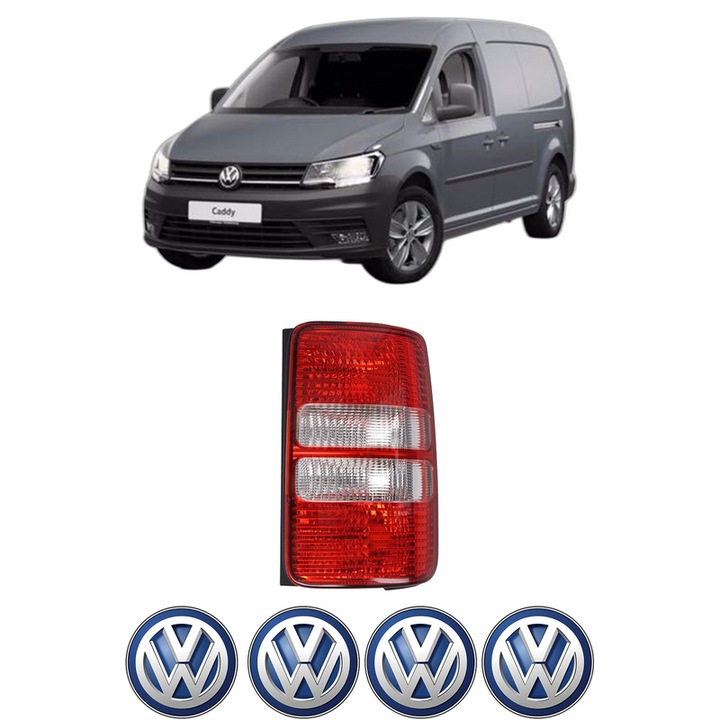 Lampa Stop Spate Dreapta Volkswagen CADDY III Box Body/MPV (2KA, 2KH, 2CA, 2CH) din 2004-2015, Auto, TYC, 4x Stickere auto cu Volkswagen