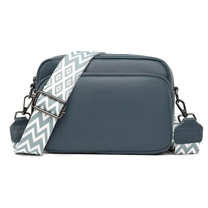 Дамска чанта за през рамо, екологична кожа, с прегради