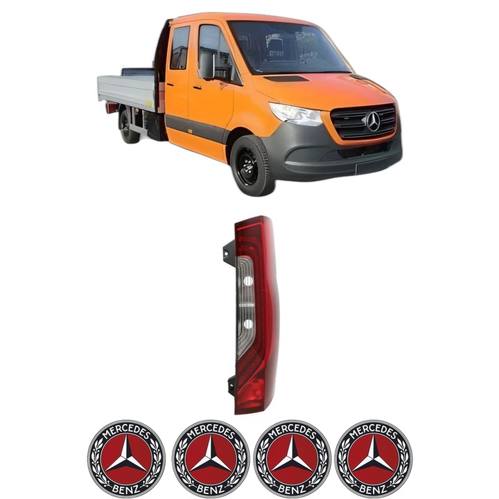 Lampa Stop Spate Dreapta MERCEDES-BENZ SPRINTER 3, 5-t Platform/Chassis (B907, B910) din 2018-2021, Auto, TYC, 4x Stickere auto cu MERCEDES-BENZ