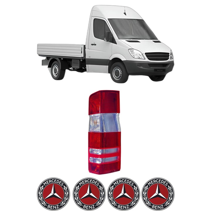 Lampa Stop Spate Dreapta MERCEDES-BENZ SPRINTER 3, 5-t Platform/Chassis (B906) din 2006-2018, Auto, DEPO, 4x Stickere auto cu MERCEDES-BENZ