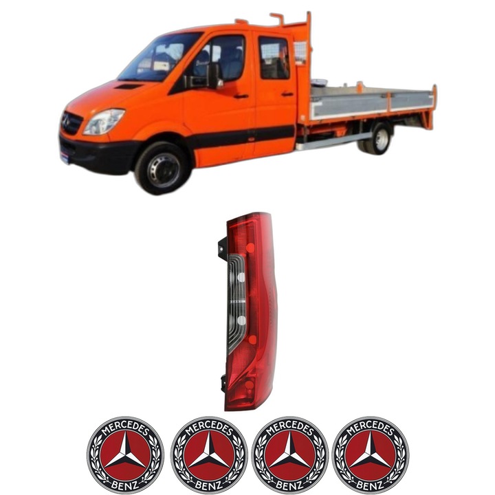 Lampa Stop Spate Dreapta MERCEDES-BENZ SPRINTER 3-t Platform/Chassis (B910, B907) din 2018-2021, Auto, TYC, 4x Stickere auto cu MERCEDES-BENZ