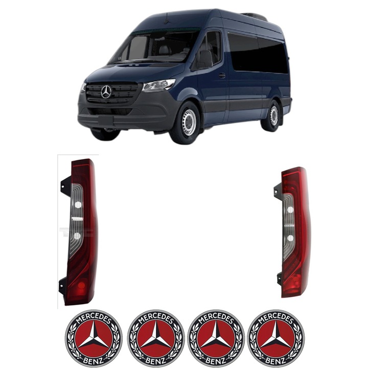 Set Stopuri Spate Stanga Dreapta MERCEDES-BENZ SPRINTER 3, 5-t Van (B907, B910) din 2018-2023, Auto, TYC, 4x Stickere auto cu MERCEDES-BENZ