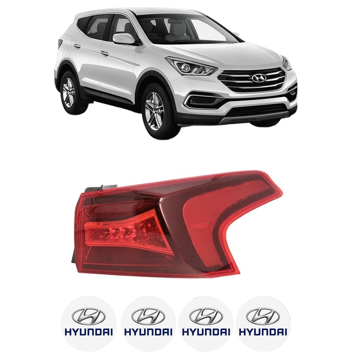 Lampa Stop Spate Dreapta HYUNDAI SANTA FE IV (TM, TMA) din 2018-2022, Auto, DEPO, 4x Stickere auto cu HYUNDAI