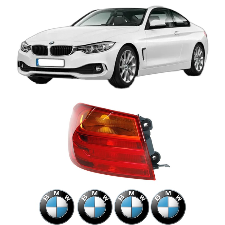 Lampa Stop Spate Stanga BMW Seria 4 Coupe (F32, F82) din 2013-2020, Auto, DEPO, 4x Stickere auto cu BMW