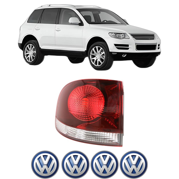 Lampa Stop Spate Stanga Volkswagen TOUAREG (7LA, 7L6, 7L7) din 2002-2010, Auto, DEPO, 4x Stickere auto cu Volkswagen