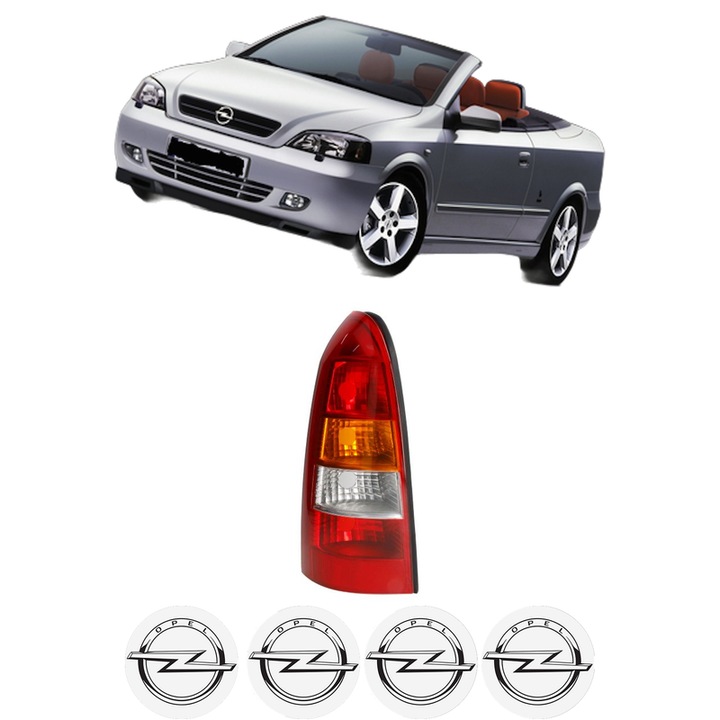 Lampa Stop Spate Stanga OPEL ASTRA G Convertible (T98) din 2001-2005, Auto, TYC, 4x Stickere auto cu OPEL