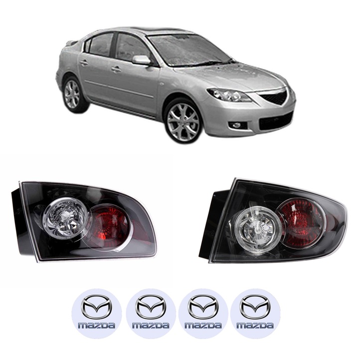 Set Stopuri Spate Stanga Dreapta MAZDA 3 Saloon (BK) din 2003-2009, Auto, TYC, 4x Stickere auto cu MAZDA