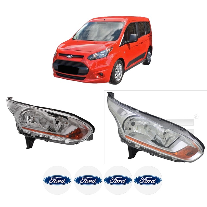 Set Faruri Stanga Dreapta Fata FORD TOURNEO CONNECT / GRAND TOURNEO CONNECT V408 MPV din 2013-2022, Auto, TYC, 4x Stickere auto cu FORD