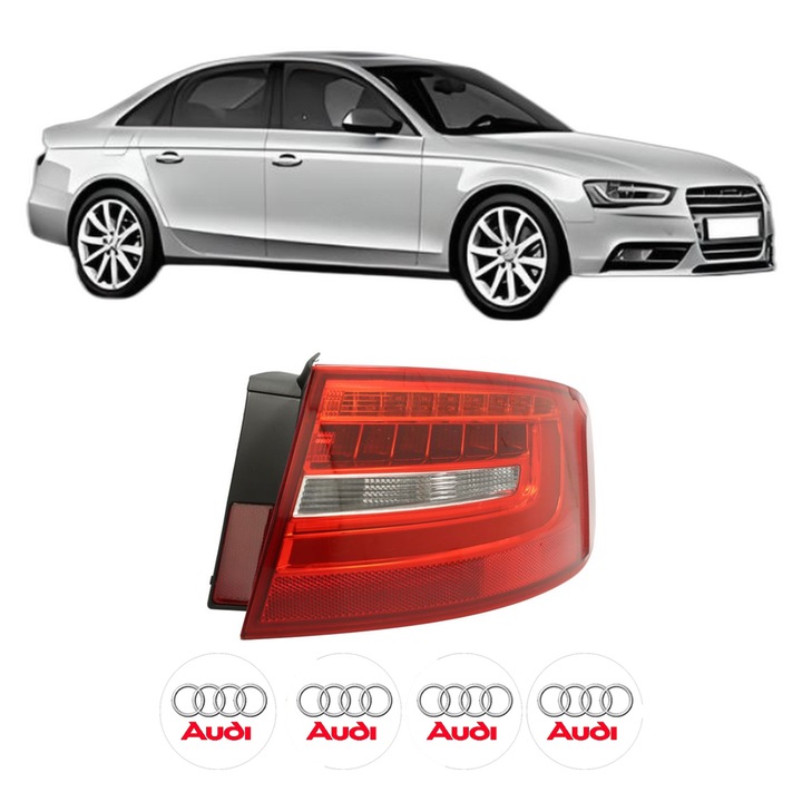 Lampa Stop Spate Dreapta AUDI A4 B8 (8K2) din 2007-2015, Auto, DEPO, 4x Stickere auto cu AUDI