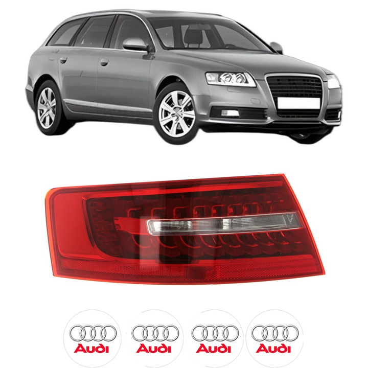 Lampa Stop Spate Stanga AUDI A6 C6 Avant (4F5) din 2004-2011, Auto, DEPO, 4x Stickere auto cu AUDI