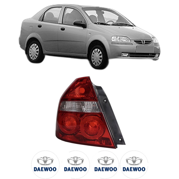 Lampa Stop Spate Stanga DAEWOO KALOS Saloon (KLAS) din 2002-2004, Auto, TYC, 4x Stickere auto cu DAEWOO