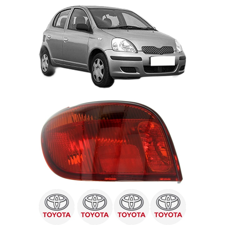 Lampa Stop Spate Stanga TOYOTA YARIS (_P1_) din 1999-2005, Auto, DEPO, 4x Stickere auto cu TOYOTA