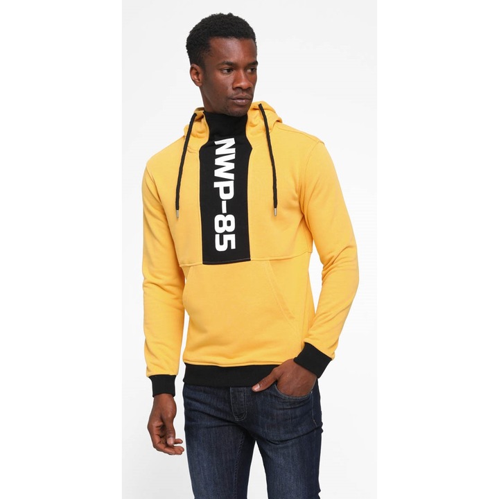 Férfi sportpulóver, New World Polo, sárga, M-es méret