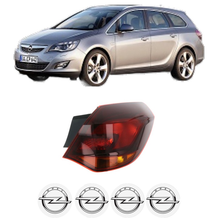 Lampa Stop Spate Dreapta OPEL ASTRA J Sports Tourer (P10) din 2010-2015, Auto, TYC, 4x Stickere auto cu OPEL
