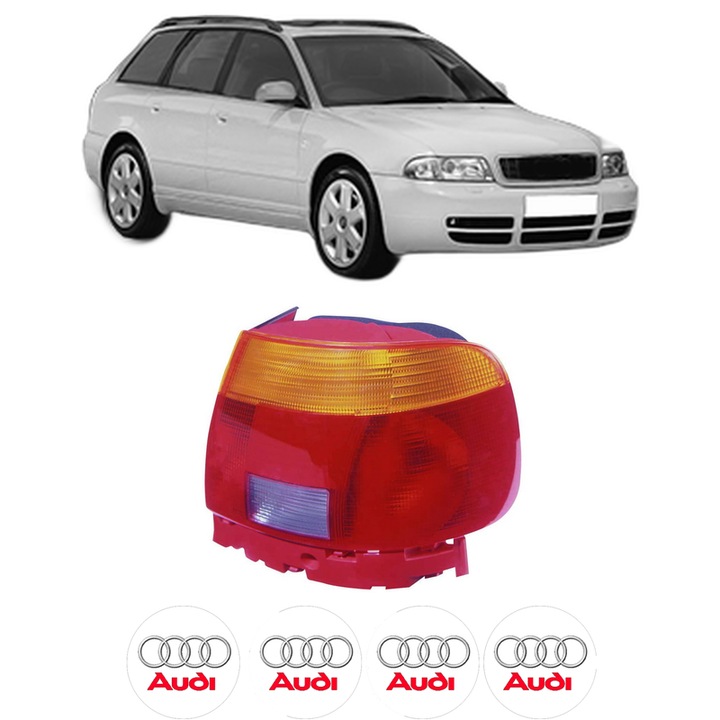 Lampa Stop Spate Dreapta AUDI A4 B5 Avant (8D5) din 1994-2001, Auto, DEPO, 4x Stickere auto cu AUDI