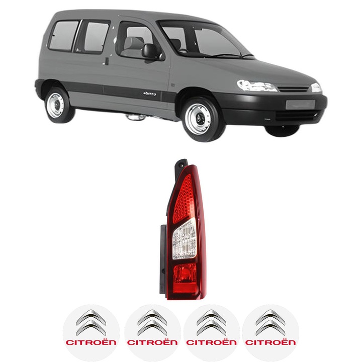 Lampa Stop Spate Dreapta CITROEN BERLINGO / BERLINGO FIRST MPV (MF_, GJK_, GFK_) din 1996-2011, Auto, DEPO, 4x Stickere auto cu CITROEN
