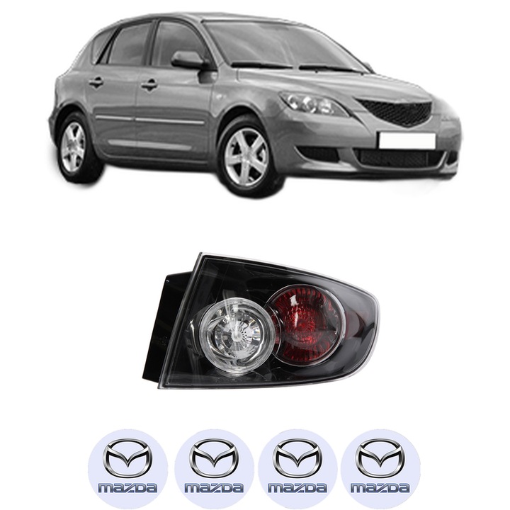 Lampa Stop Spate Dreapta MAZDA 3 (BK) din 2003-2009, Auto, TYC, 4x Stickere auto cu MAZDA