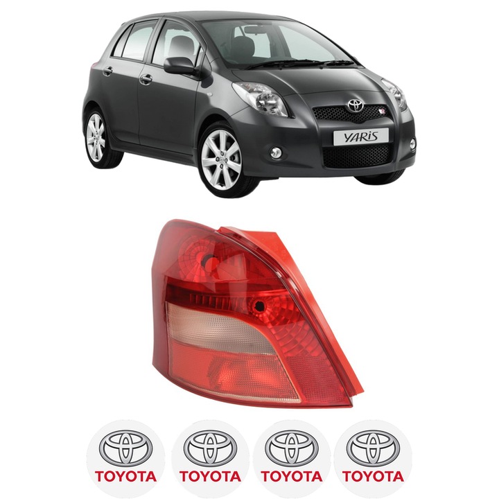 Lampa Stop Spate Stanga TOYOTA YARIS (_P9_) din 2005-2014, Auto, TYC, 4x Stickere auto cu TOYOTA